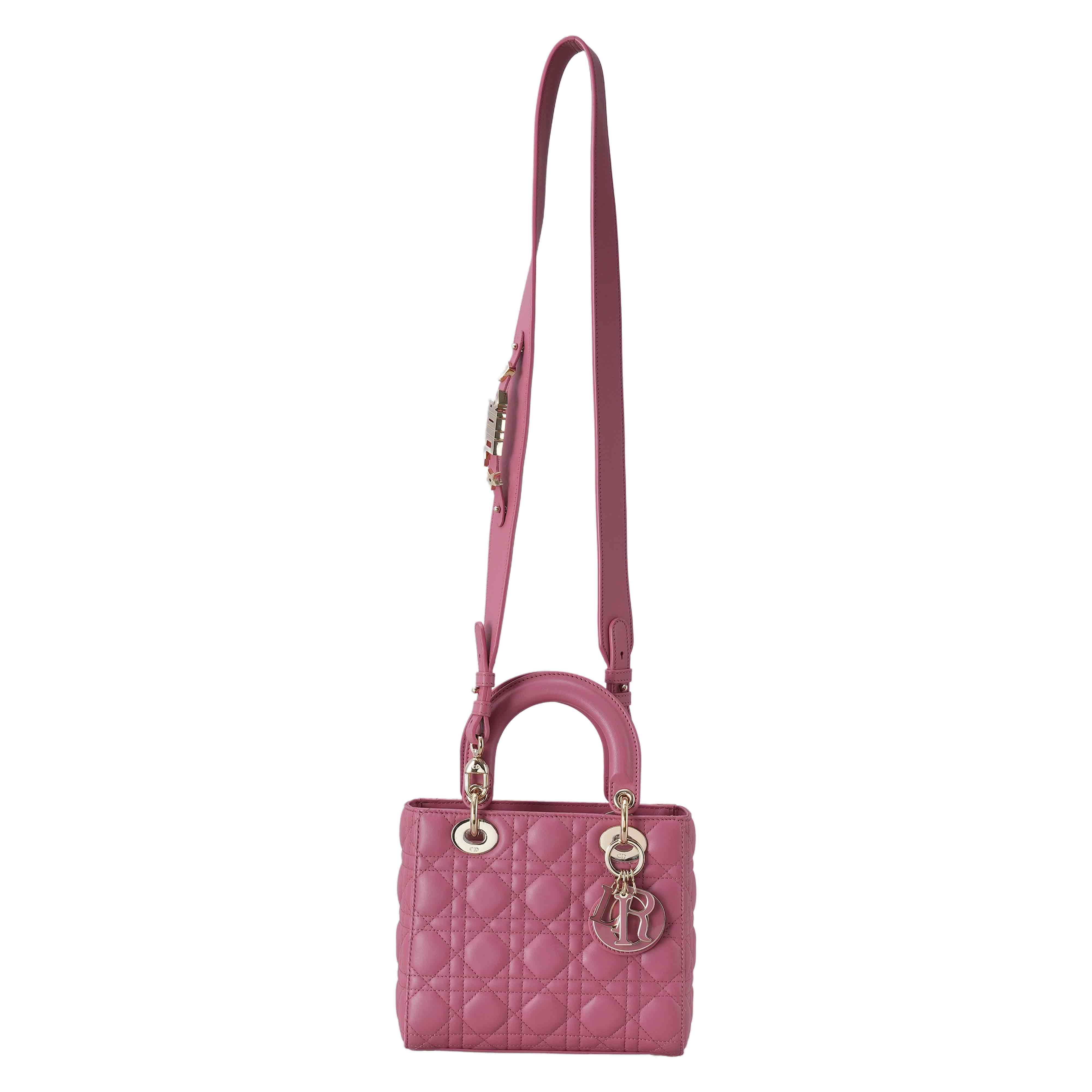 CHRISTIAN DIOR(USED)크리스찬디올 램스킨 레이디디올 스몰 MY ABC